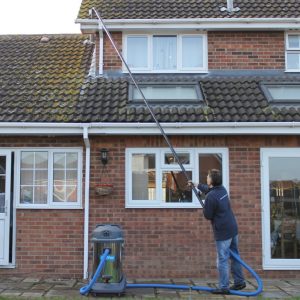 Gutter Cleaning in Progress